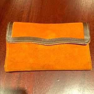 Suede wallet with key holder